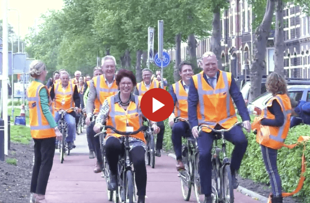 Zwolle heeft plastic fietspad