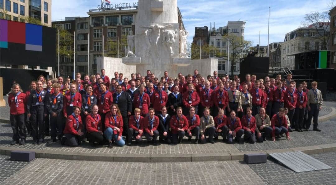 Luttenberger scouts namen deel aan de 4 mei herdenking op de Dam