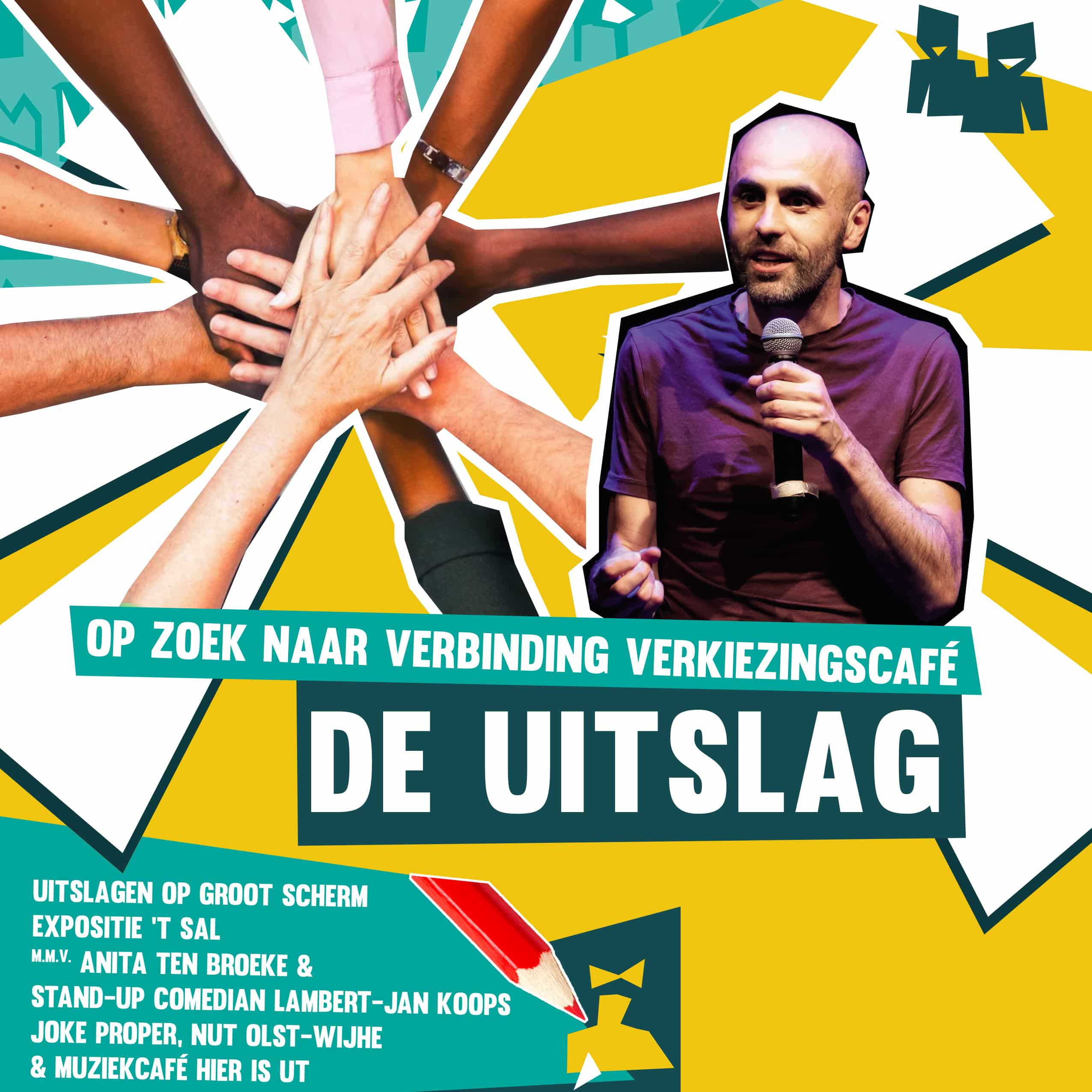 Woensdag 22 november verkiezingscafé De Uitslag bij het Holstohus Olst
