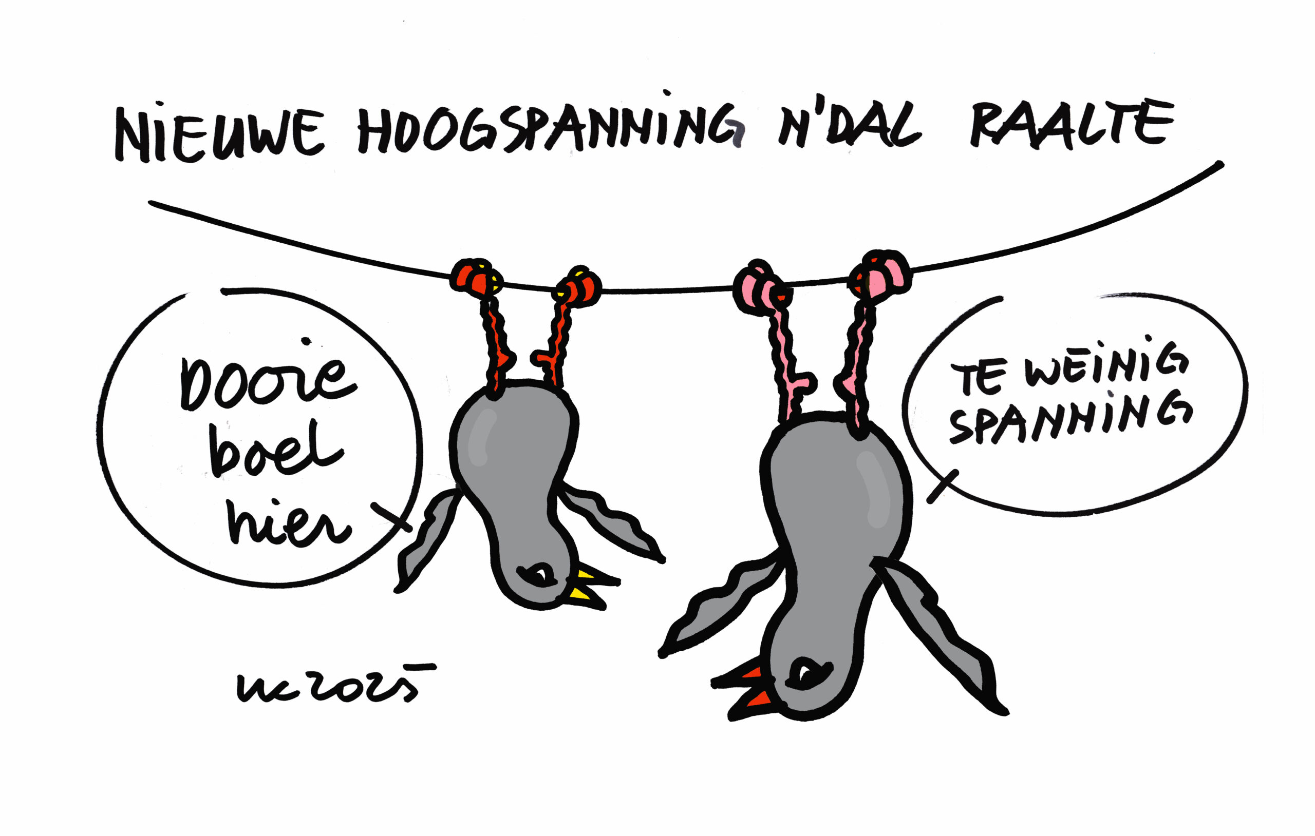 Cartoon: Nieuwe hoogspanningslijn