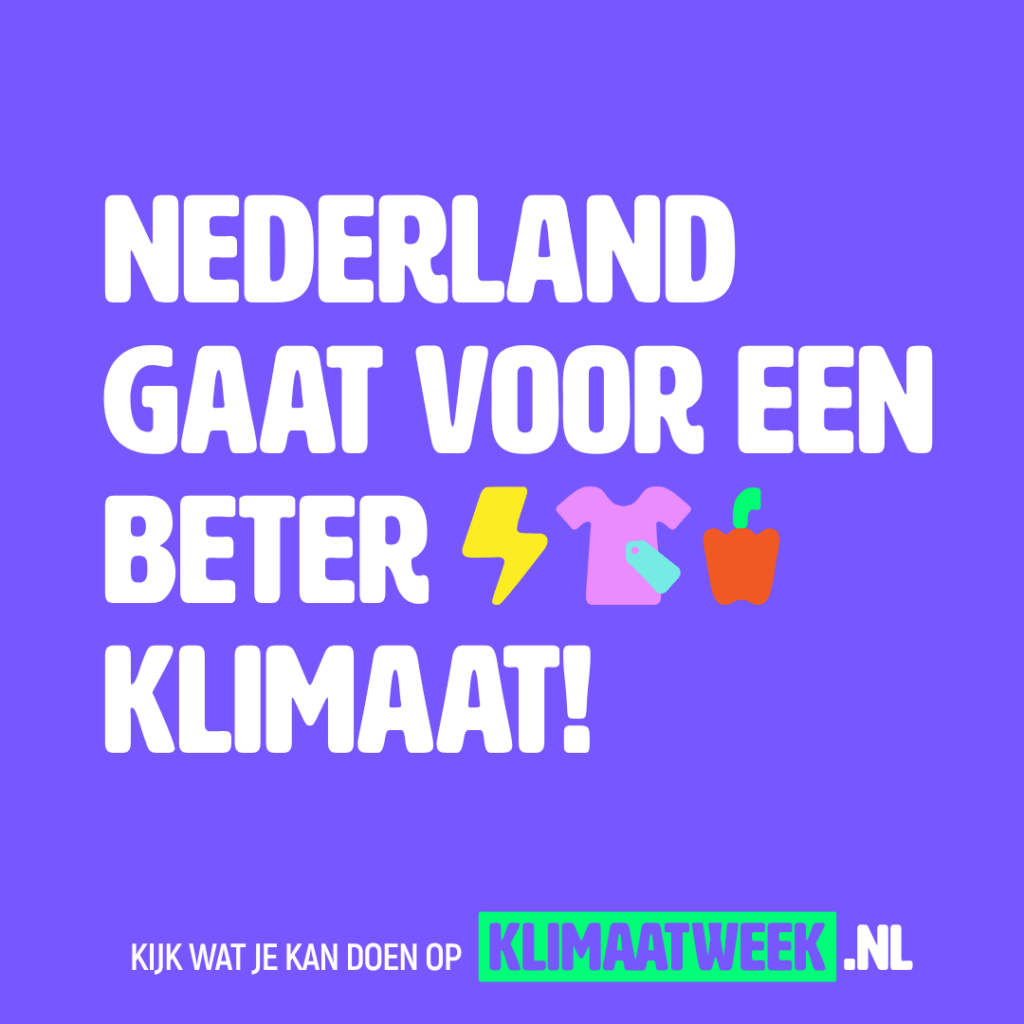 Klimaatweek poser Abby Legebeke en Karen holtmaat