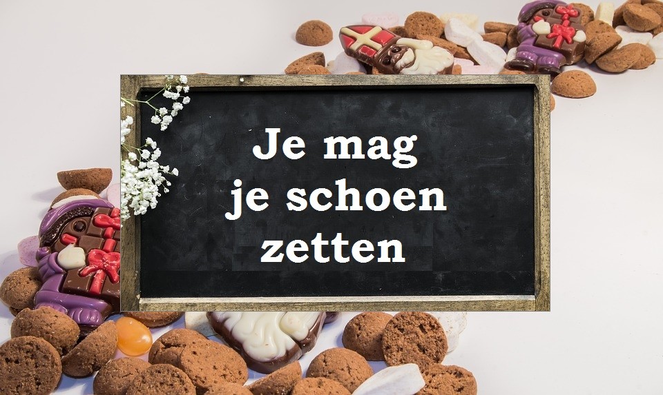 Alle kleintjes mogen weer hun schoentje zetten voor de Sint vertelde hij bij biowinkel Overesch