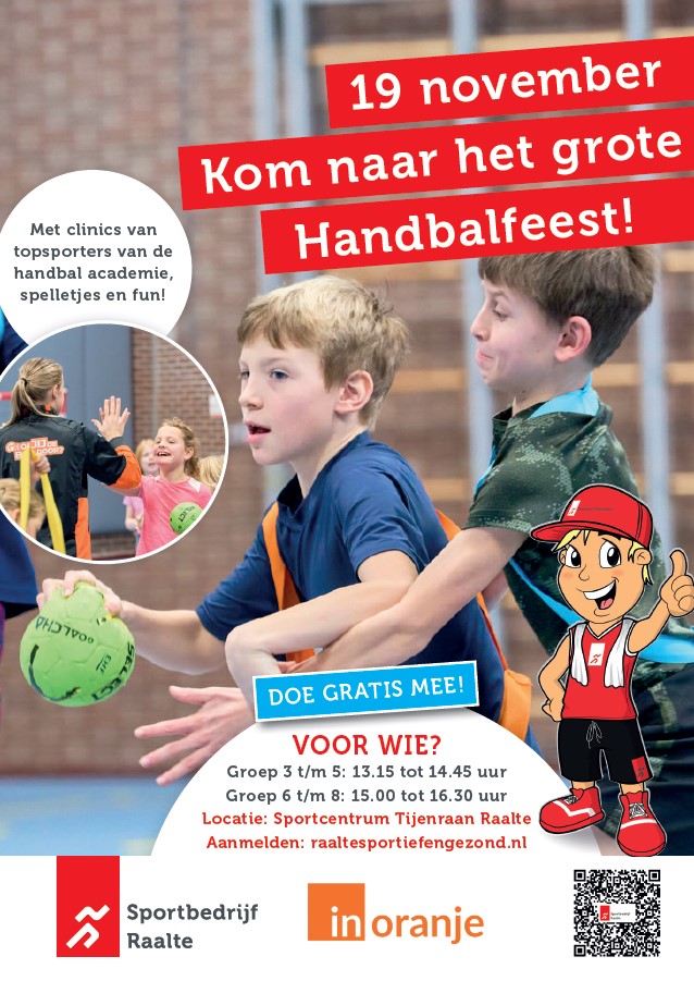 Sportbedrijf handbalfeest poster