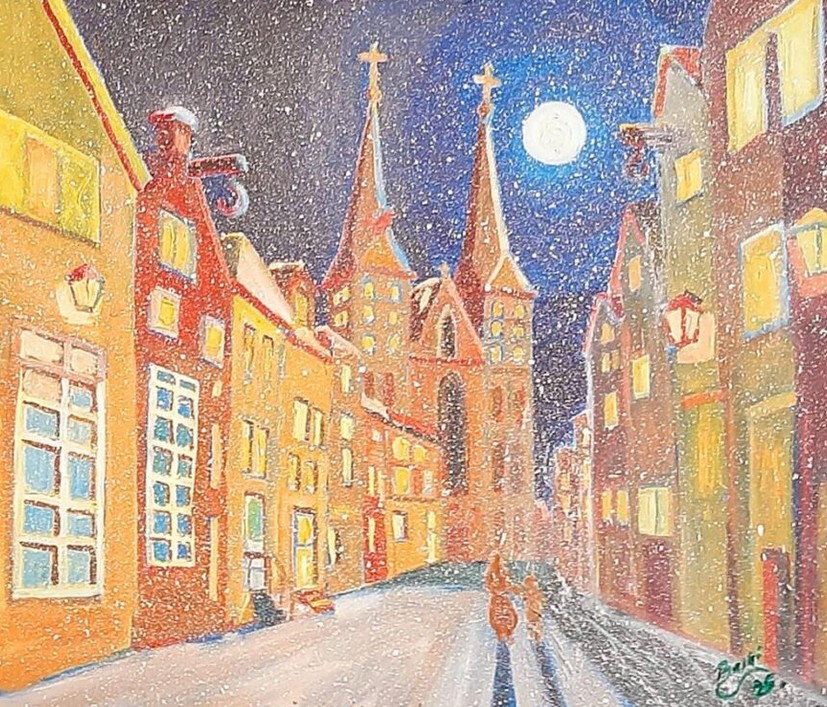 Expositie schilderijen en aqarellen van Bjarni ( Baski) Skuli Ketilsson bij Galerie Kiek- Kus Deventer