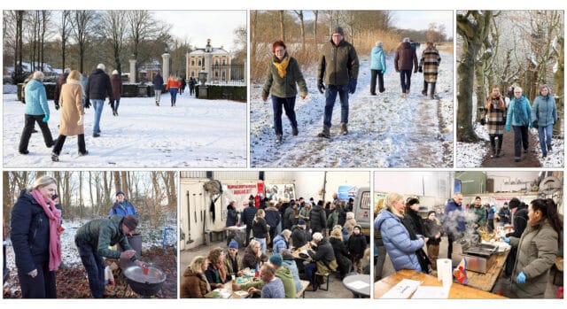 Winters wandelen voor Red Horse Company tussen Heino en Laag Zuthem