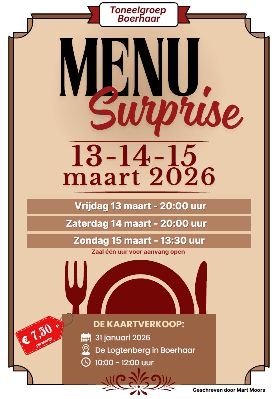 Toneelgroep Boerhaar poster