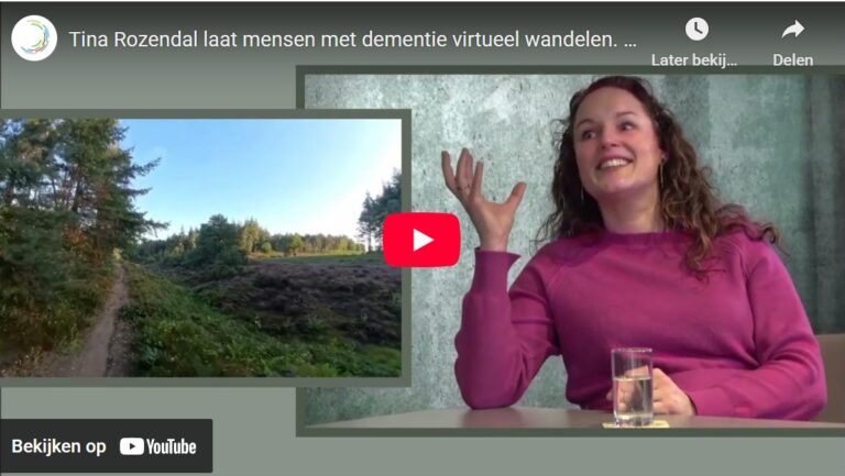 Tina Rozendal laat mensen met dementie virtueel wandelen. Want ook dan is groen gezond!