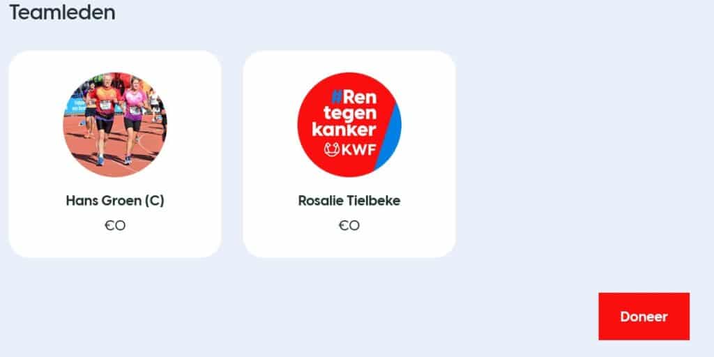 Hans Groen lopen voor kanker