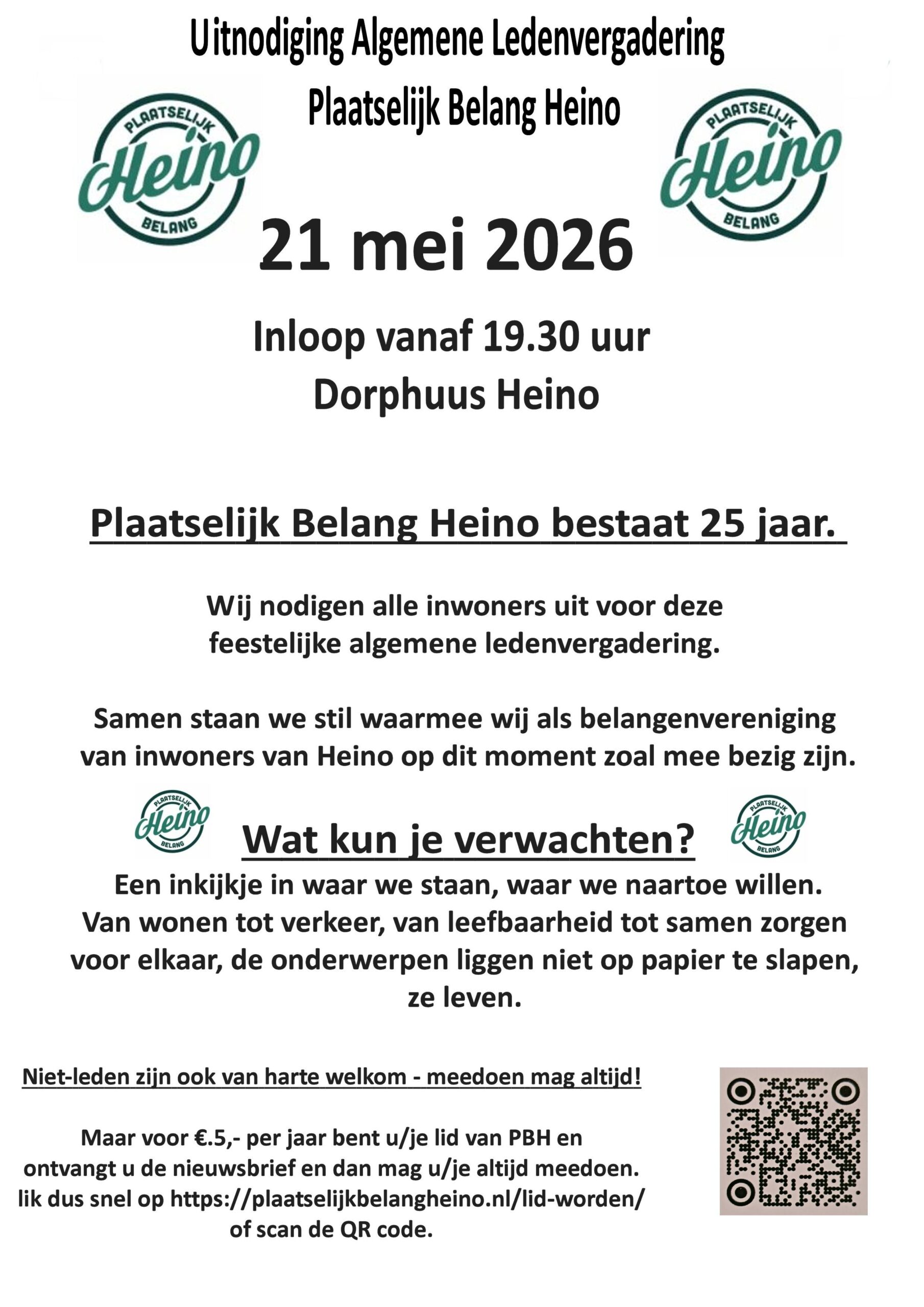 PB Heino poster jaarvergadering